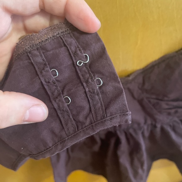 Miu miu babydoll chocolate brown top - Picture 2 of 4